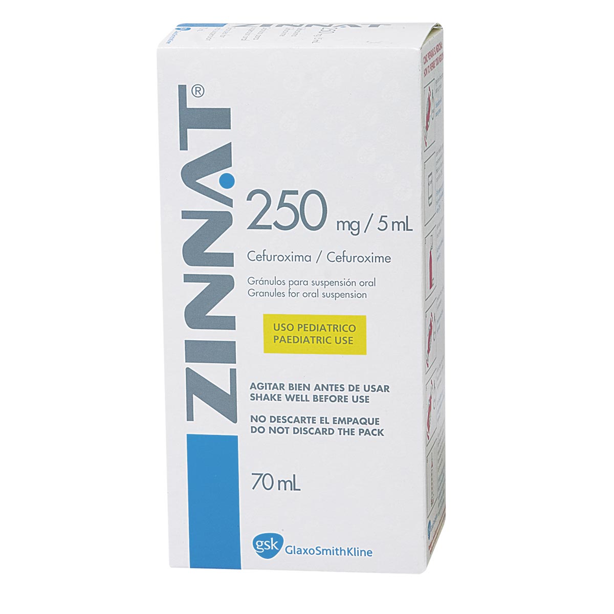 Zinnat 250 mg / 5 ml Granulos para Suspensión Oral