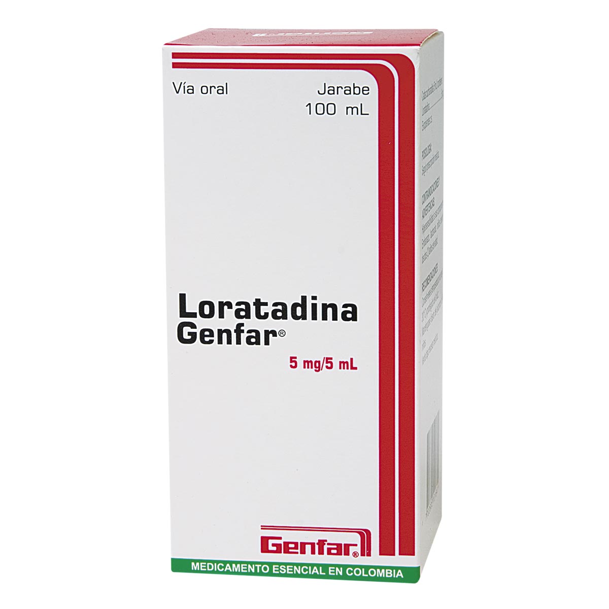 Loratadina 5 mg / 5 ml Jarabe Genfar