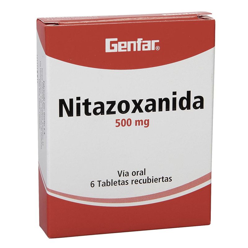 7702605108527 UPC Nitazoxanida 500MG Caja X 6 Tabletas