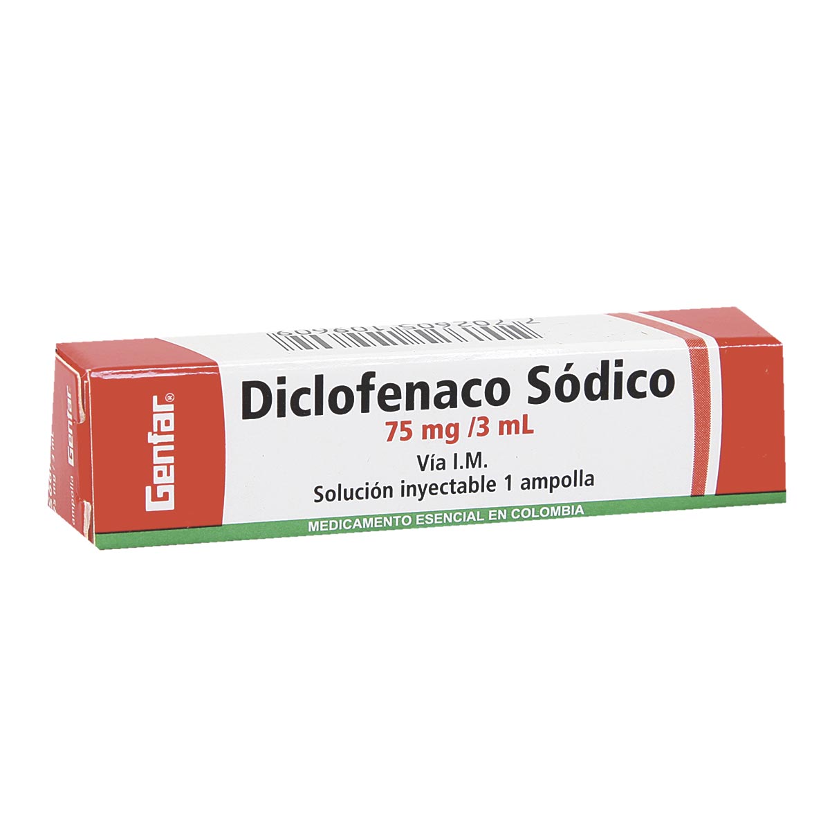 Diclofenaco 75 Mg/3 Ml Solución Inyectable Genfar