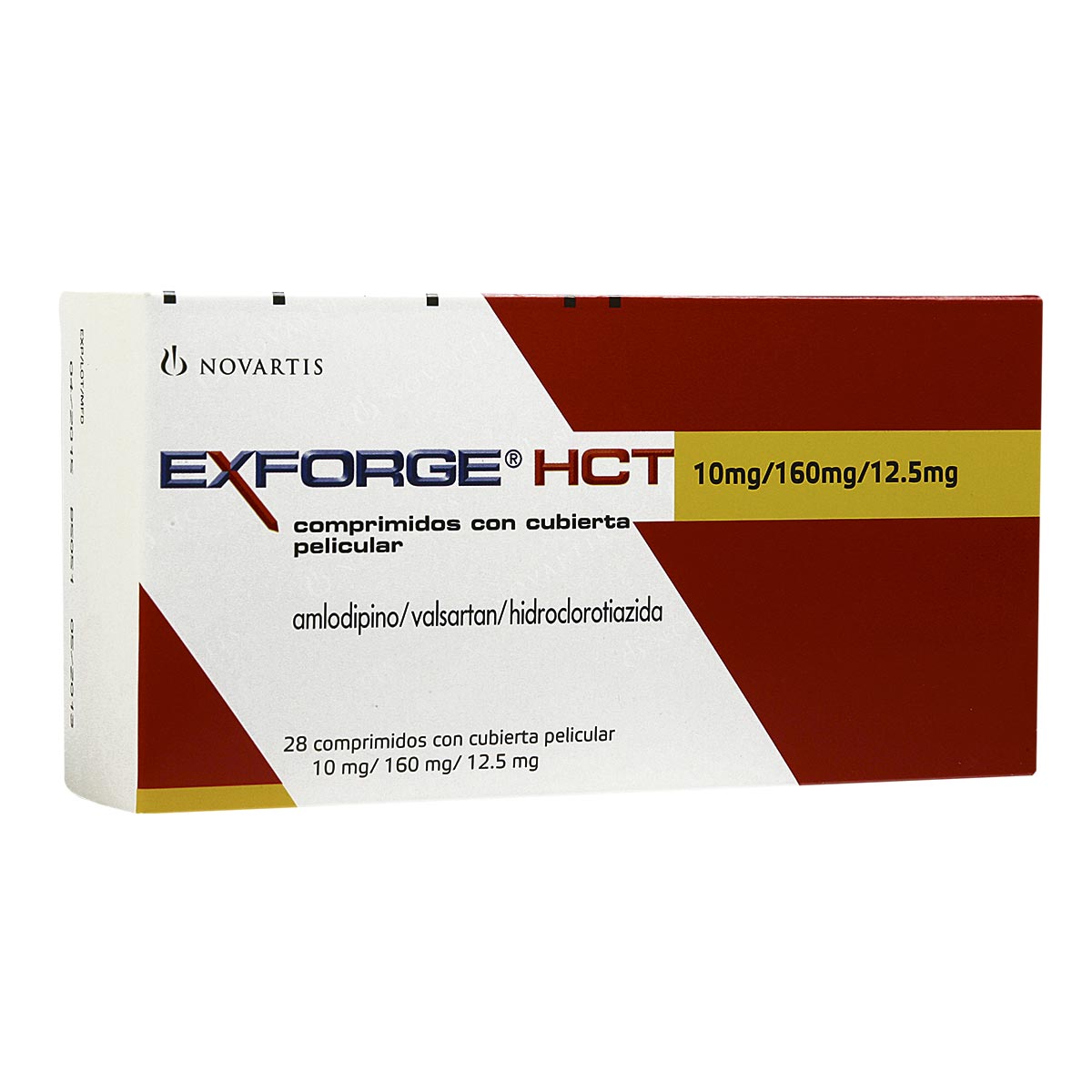 Exforge Hct Comprimido Con Cubierta 160/12.5/10mg