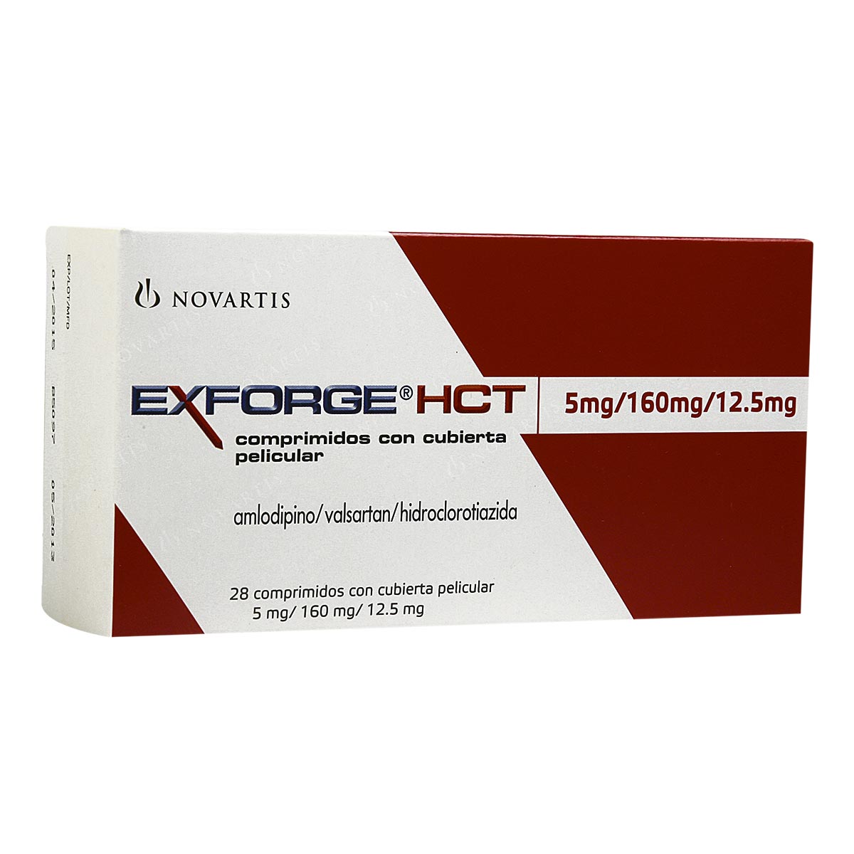 Exforge Hct Comprimido Con Cubierta 5/160/12.5mg