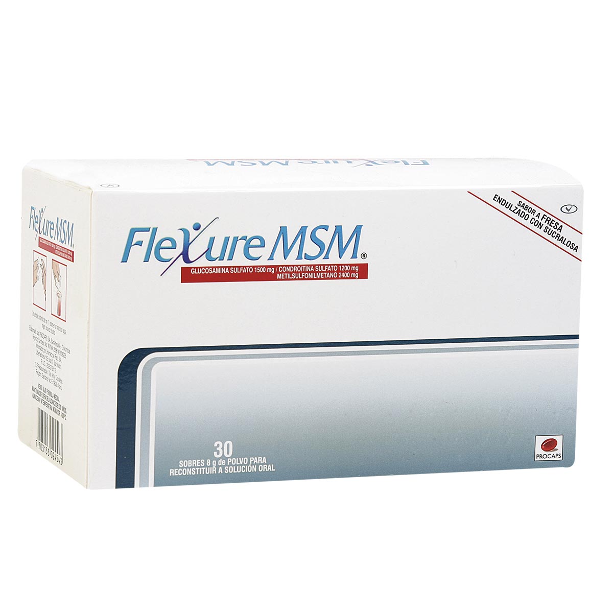 Flexure Msm Polvo Para Suspensión Sabor Fresa