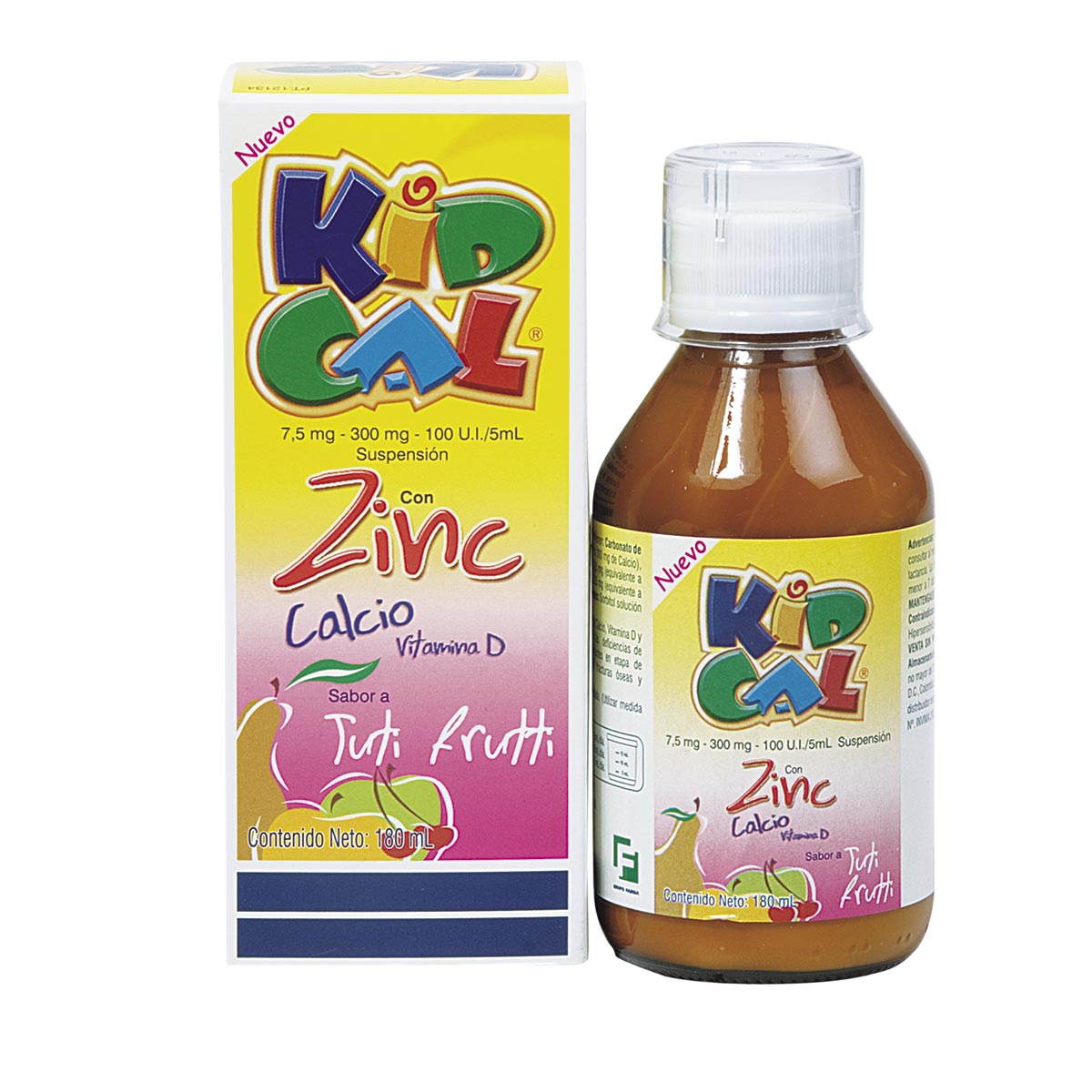 Kidcal Zinc Suspensión Oral Tutti Frutti
