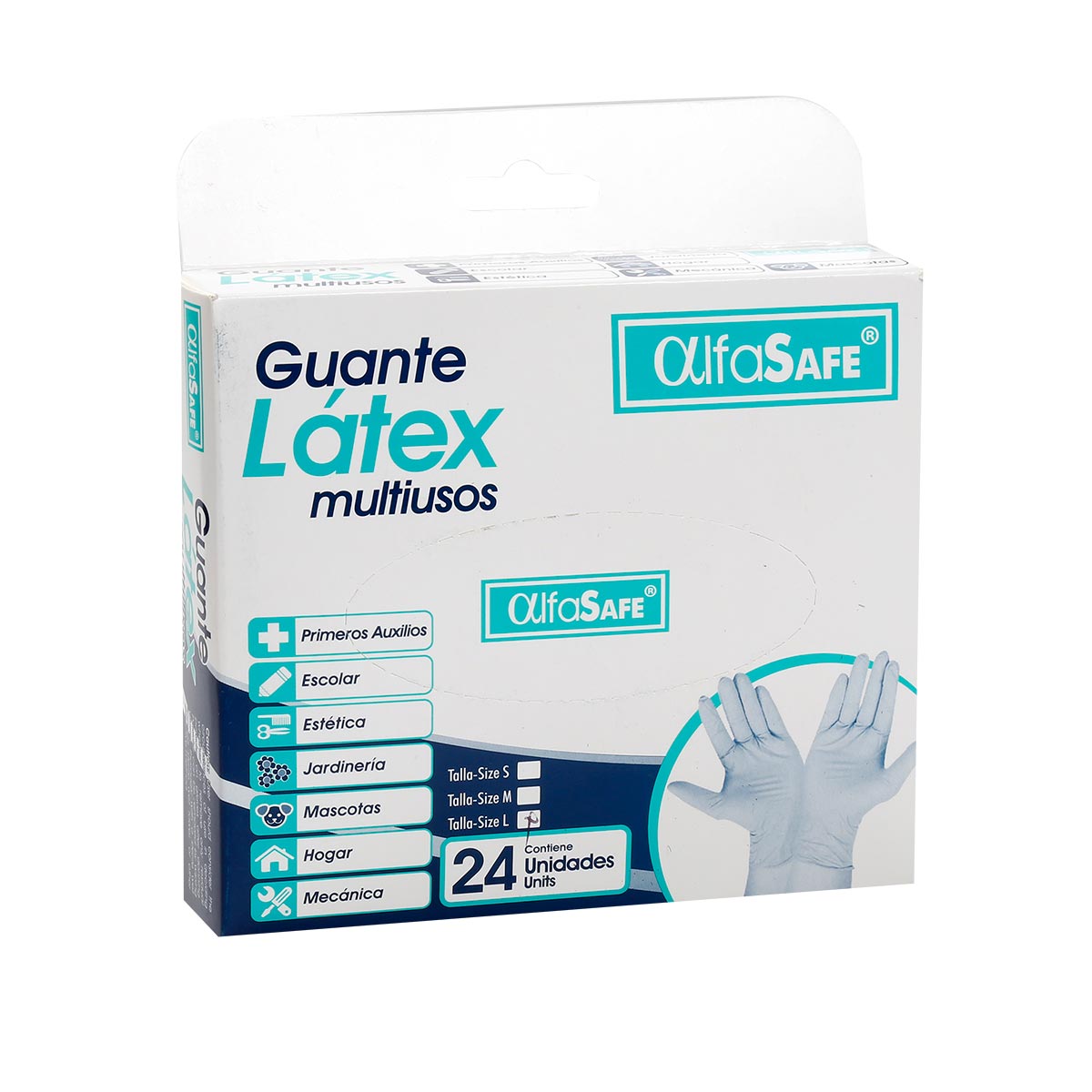 Guantes Latex Talla L Alfasafe