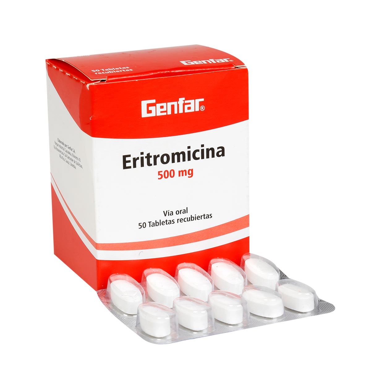 CAJA - Eritromicina 500 Mg Tableta Genfar