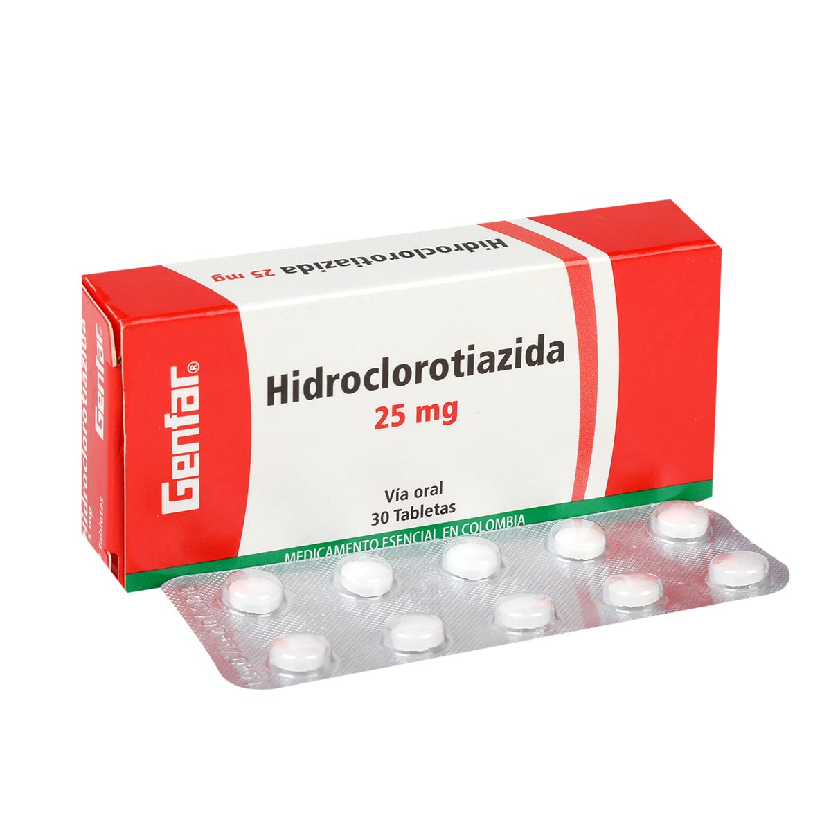 CAJA - Hidroclorotiazida 25 Mg Tableta Genfar