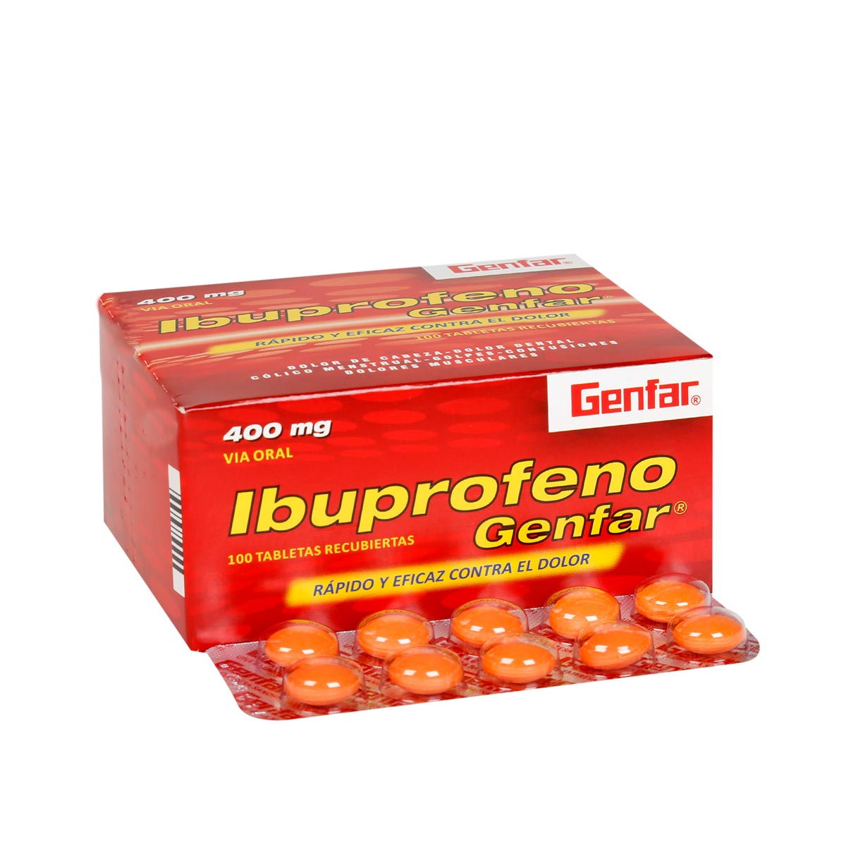 CAJA - Ibuprofeno 400 mg Tableta Recubierta Genfar