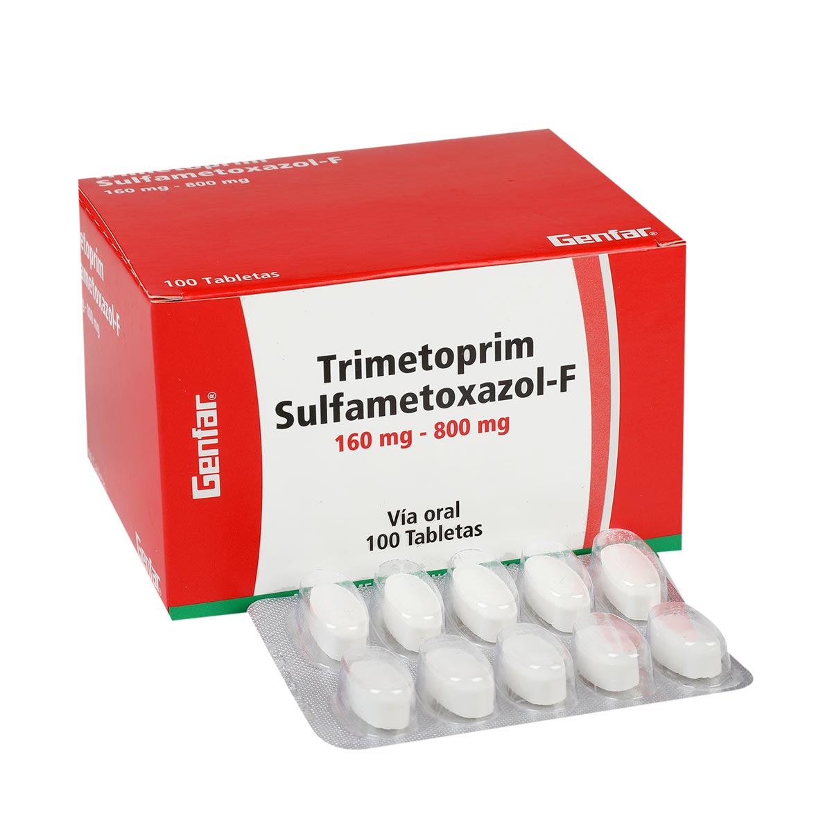 CAJA - Trimetoprim 160 Mg + Sulfametoxazol-F 800 Mg Tableta Genfar