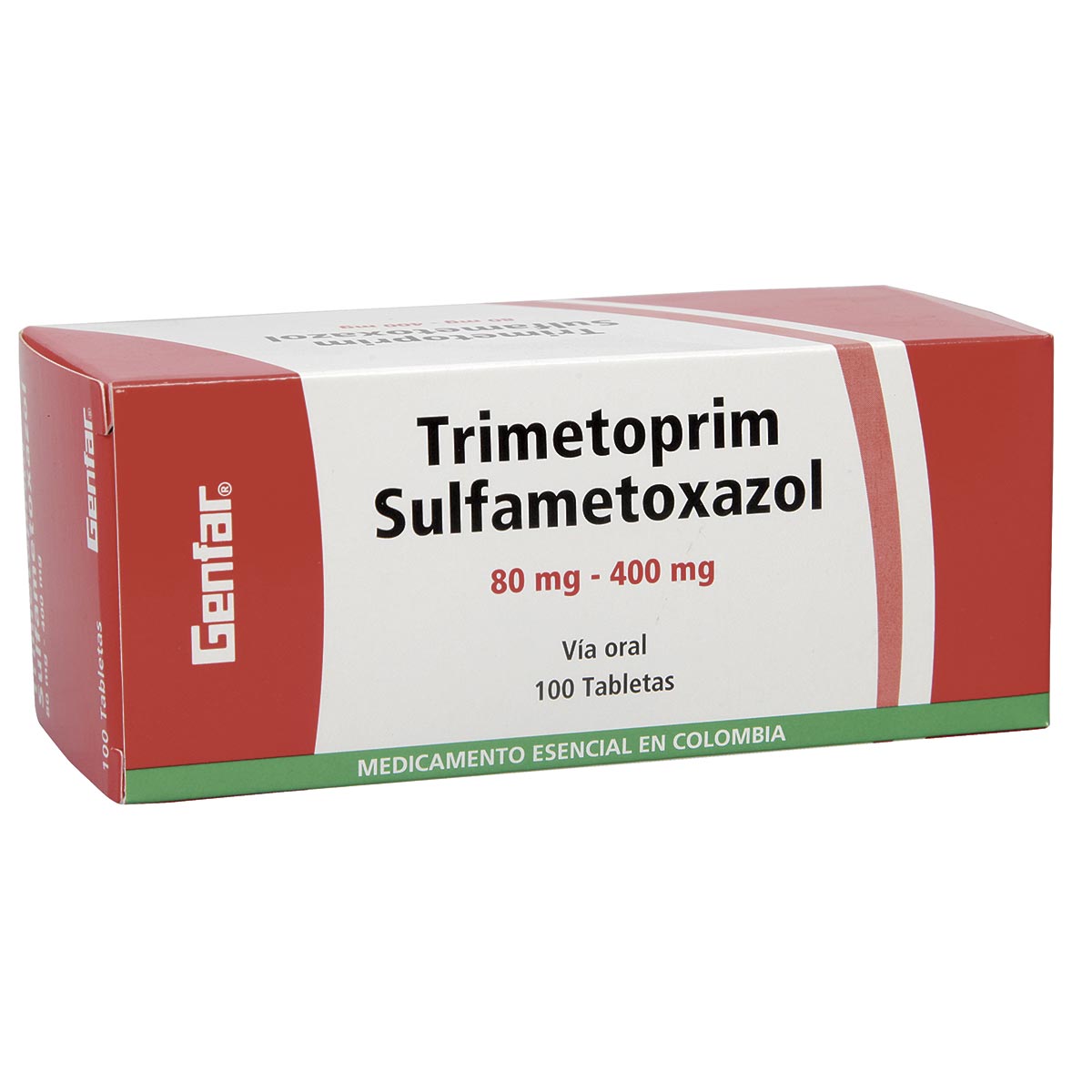 CAJA - Trimetoprim 80 Mg + Sulfametoxazol 400 Mg Tableta Genfar -  Colsubsidio