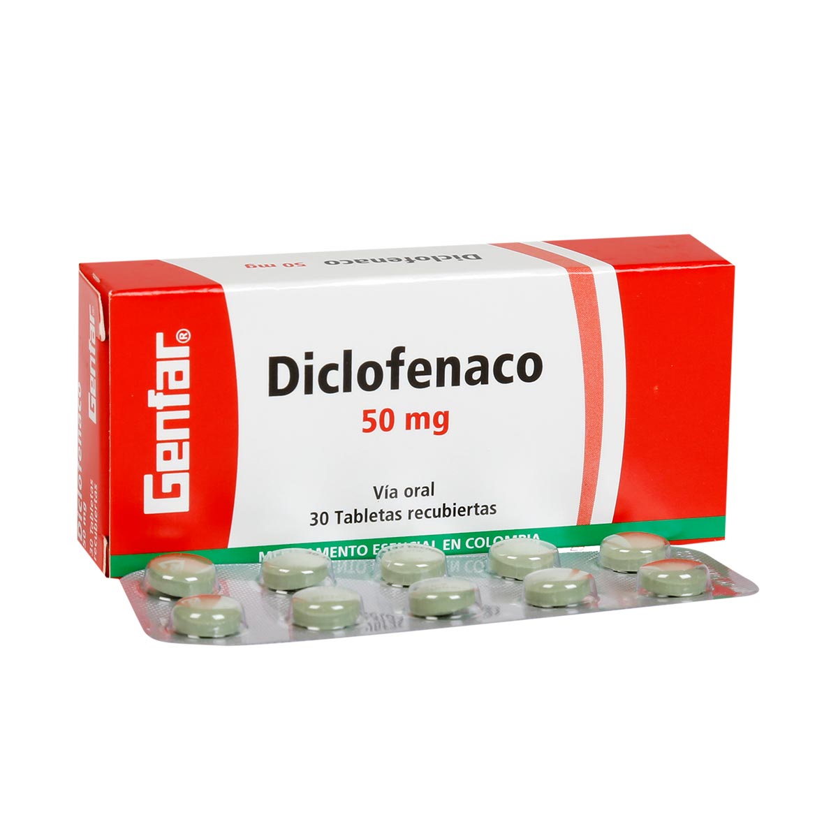 CAJA - Diclofenaco 50 Mg Tableta Recubierta Genfar