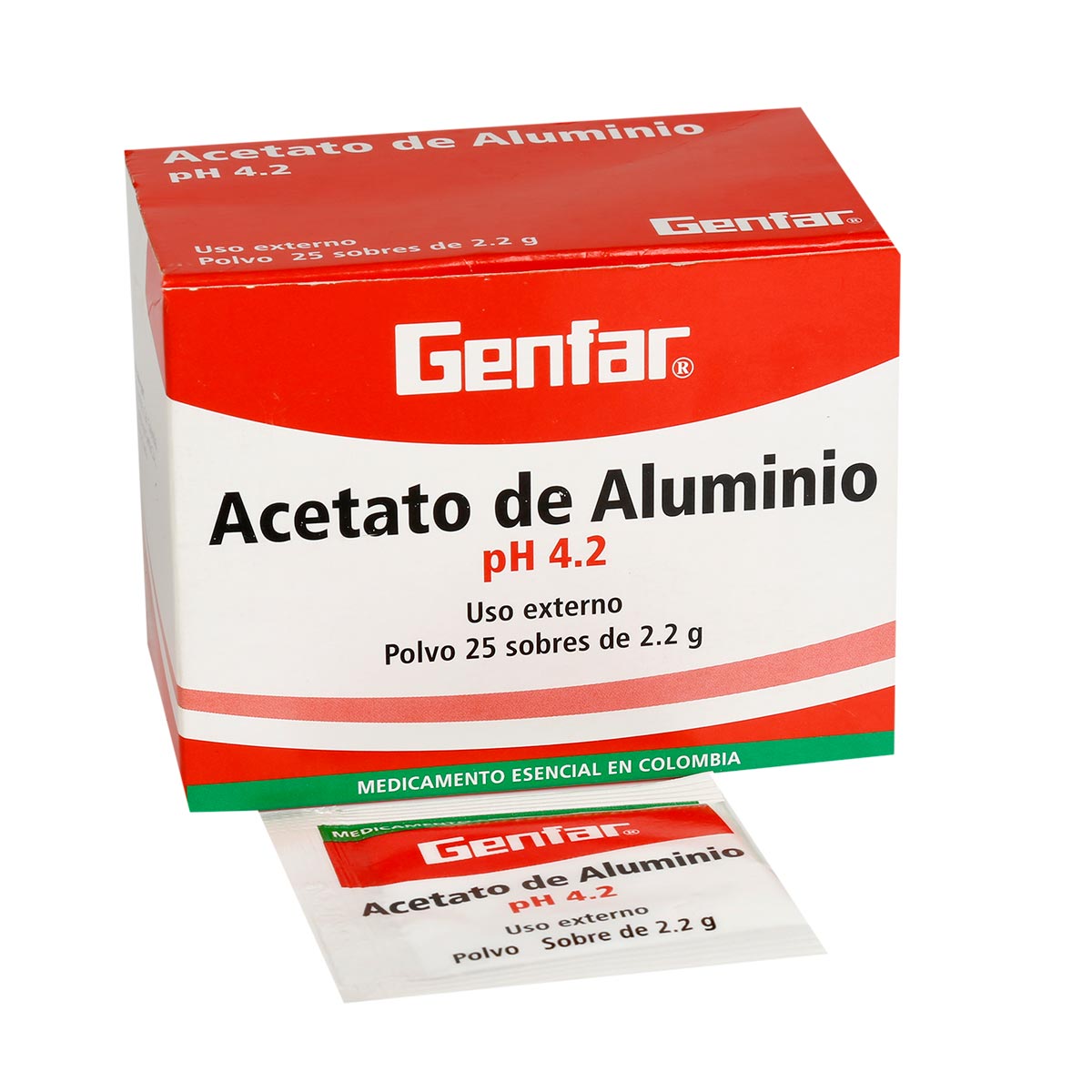 Acetato De Aluminio Polvo Genfar