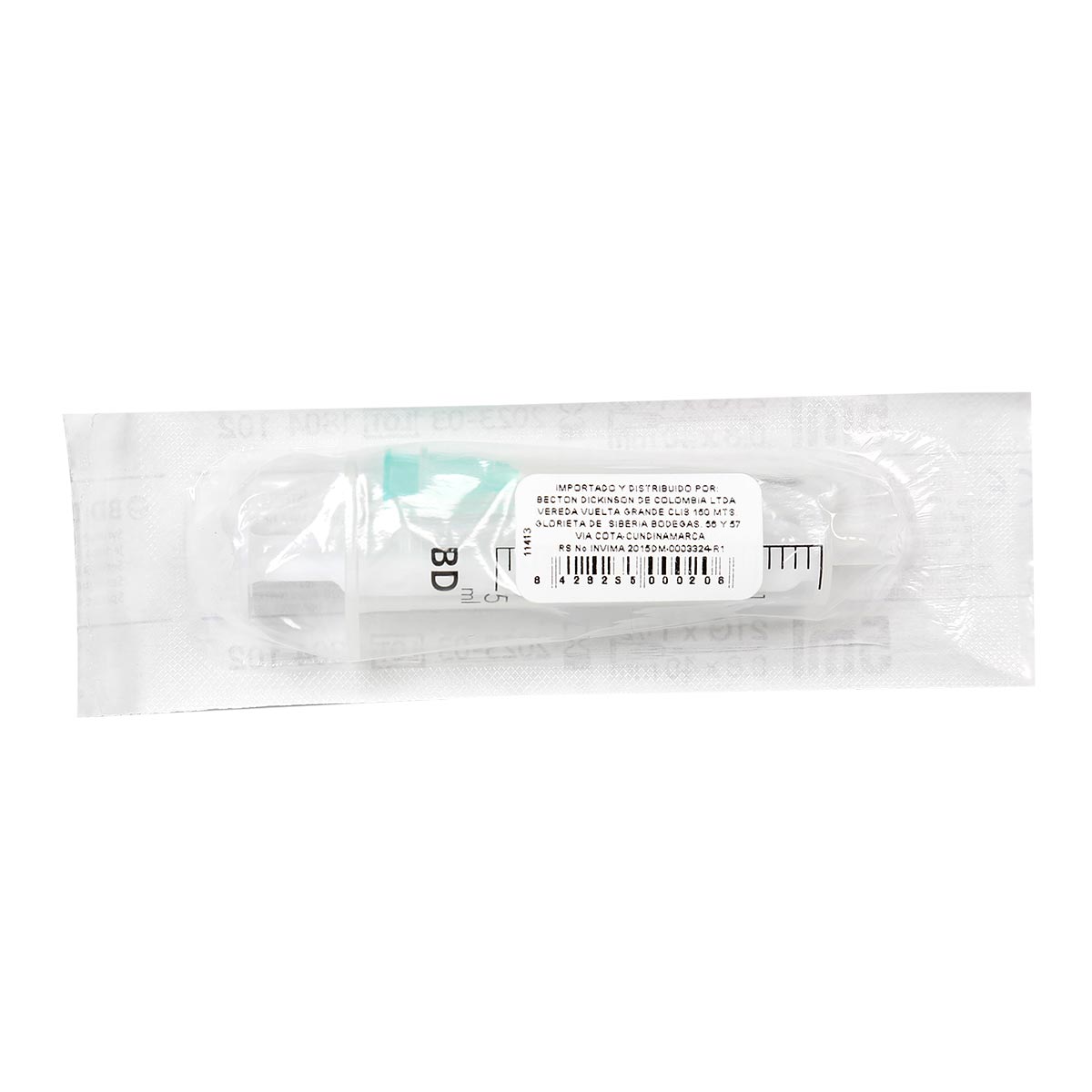 Jeringa 5ml Con Aguja 21g x 1 1/2 Pulgadas 2p Ref300512