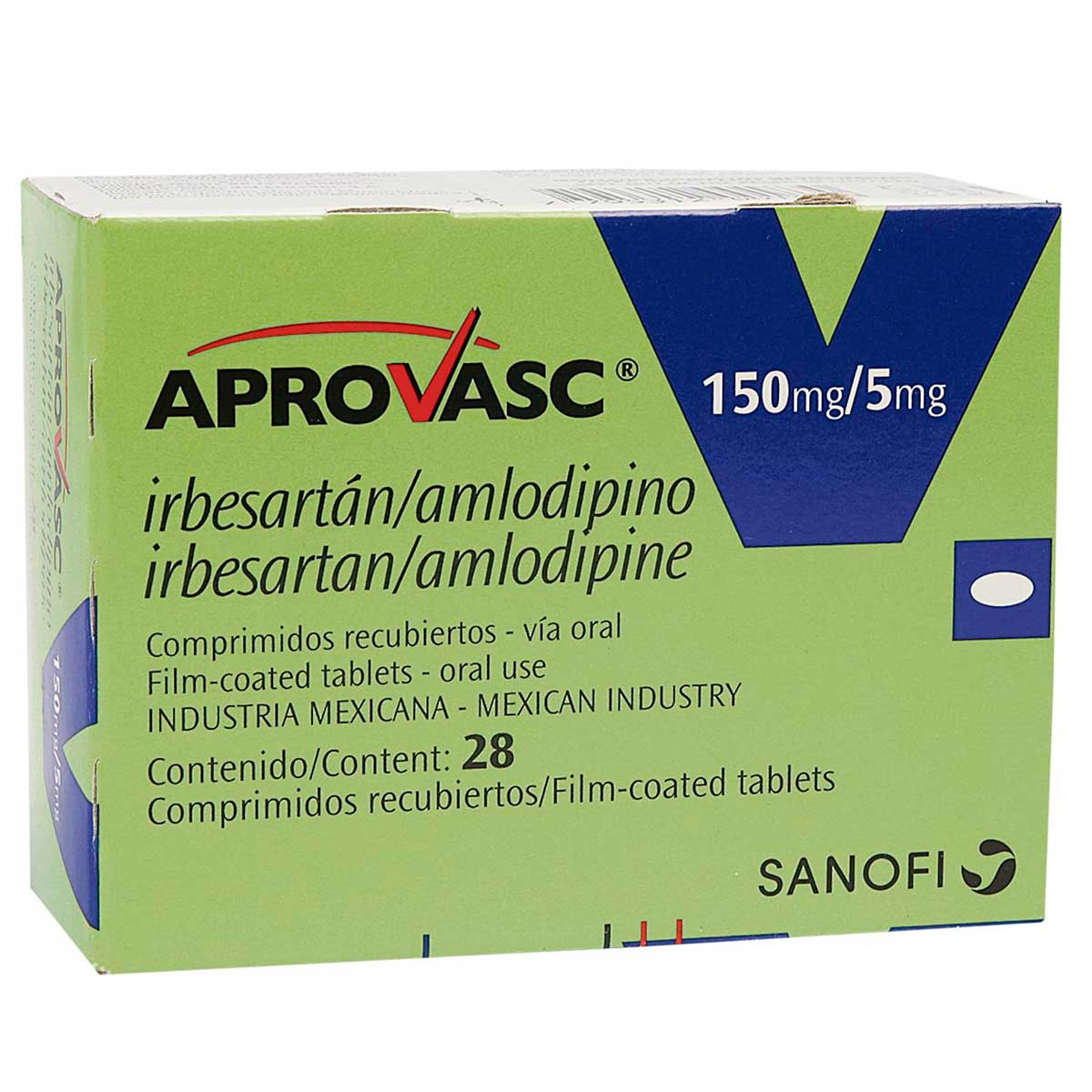 Aprovasc 150 Mg/5 Mg Tableta Recubierta