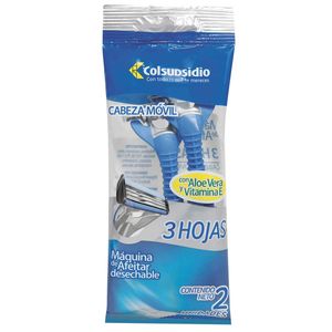 Máquina De Afeitar Desechable Colsubdio Hombre 3hojas