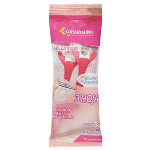 Máquina De Afeitar Desechable Colsubsidio Mujer 3hojas
