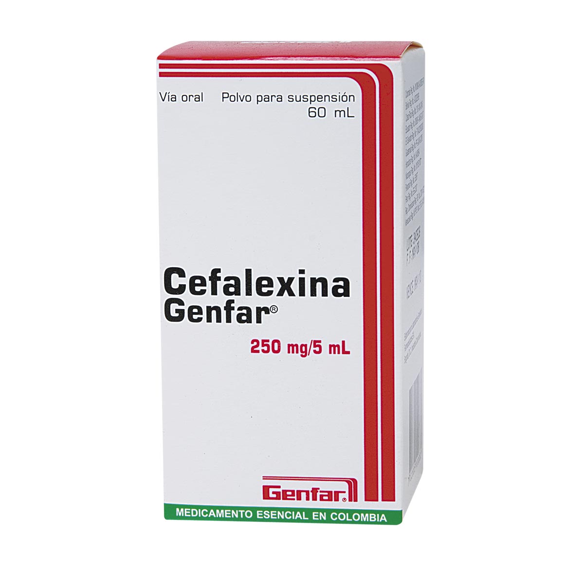 Cefalexina 250mg/5ml Polvo Para Suspensión Oral Genfar