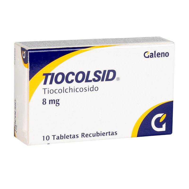 COMPRIMIDO REVESTIDO DE TIOCOLQUICOSIDO 8MG