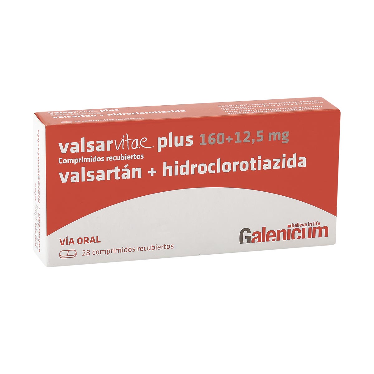 Valsarvitae Plus 160mg/12.5mg Tableta Recubierta