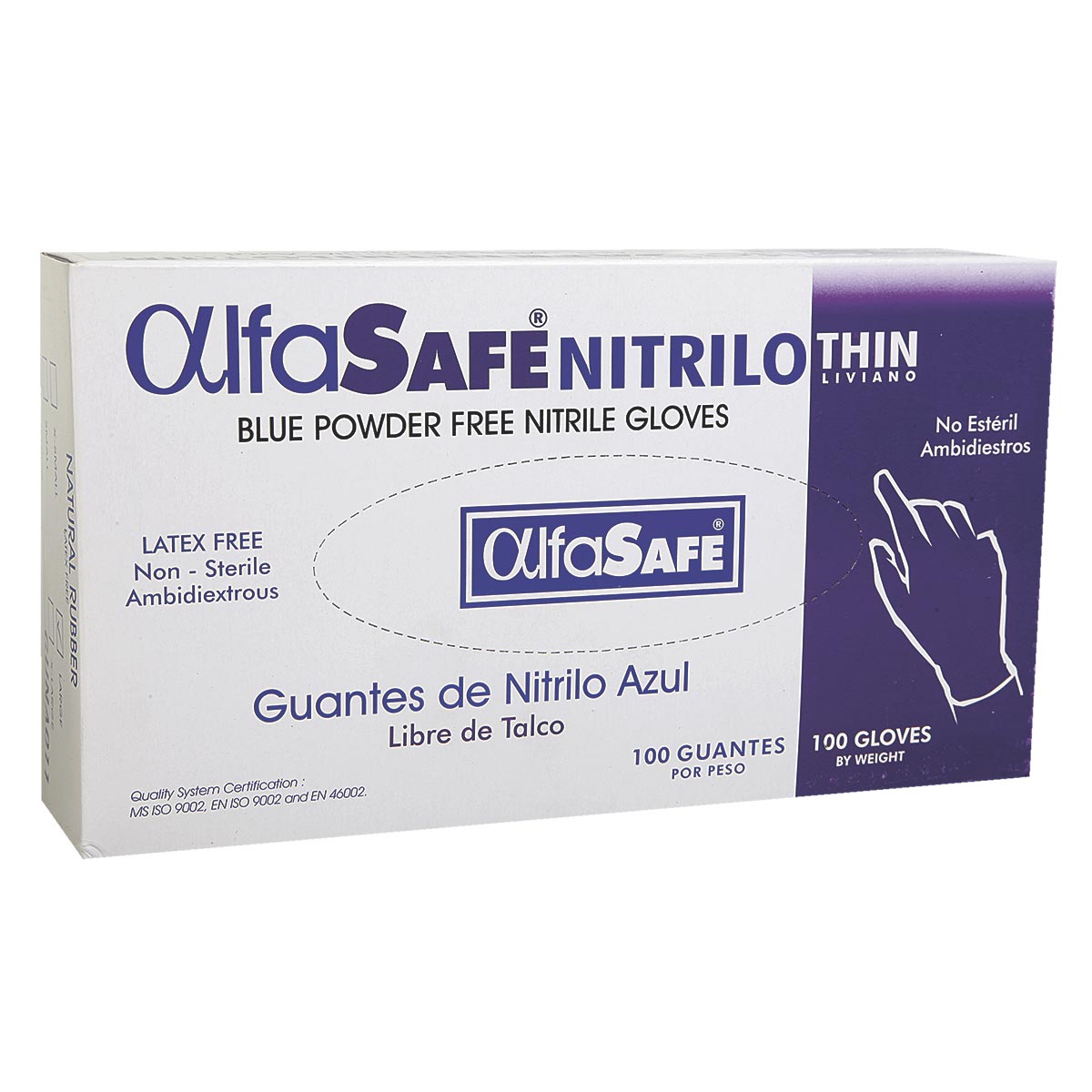 Guantes Nitrilo Azul Talla L