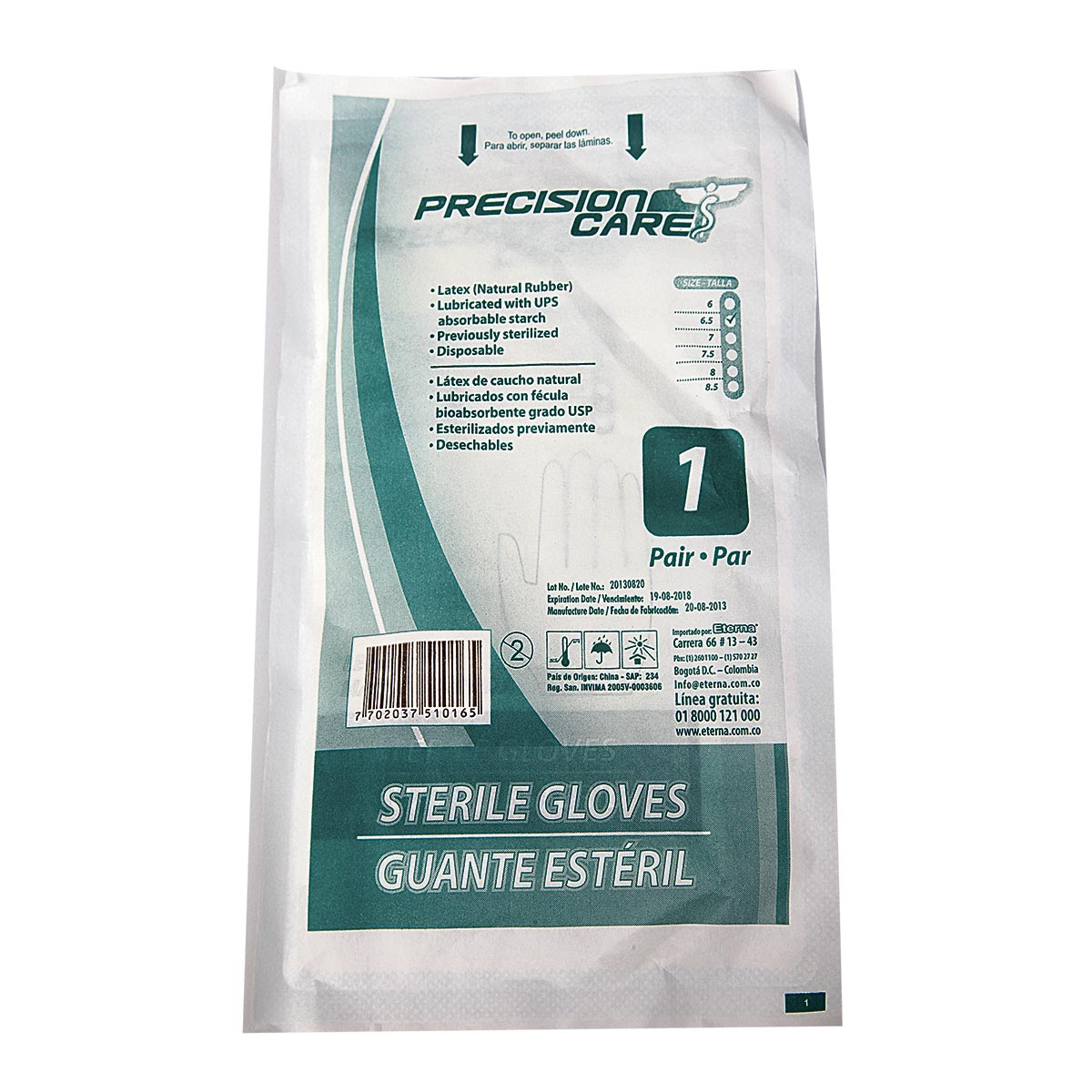 Guantes Cirugía Latex Talla 6.5