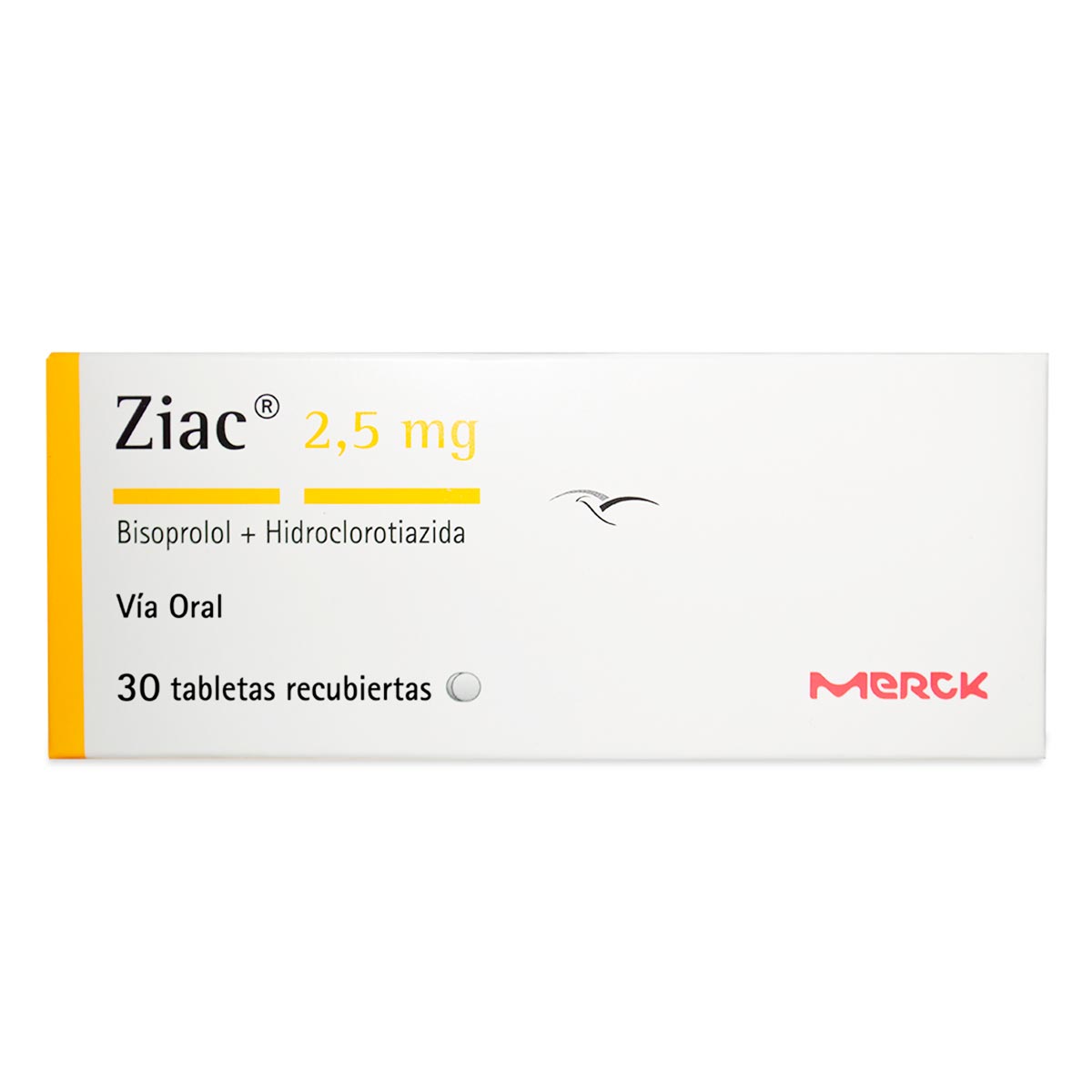 Ziac 6.25 mg + 2.5 mg Tableta Recubierta