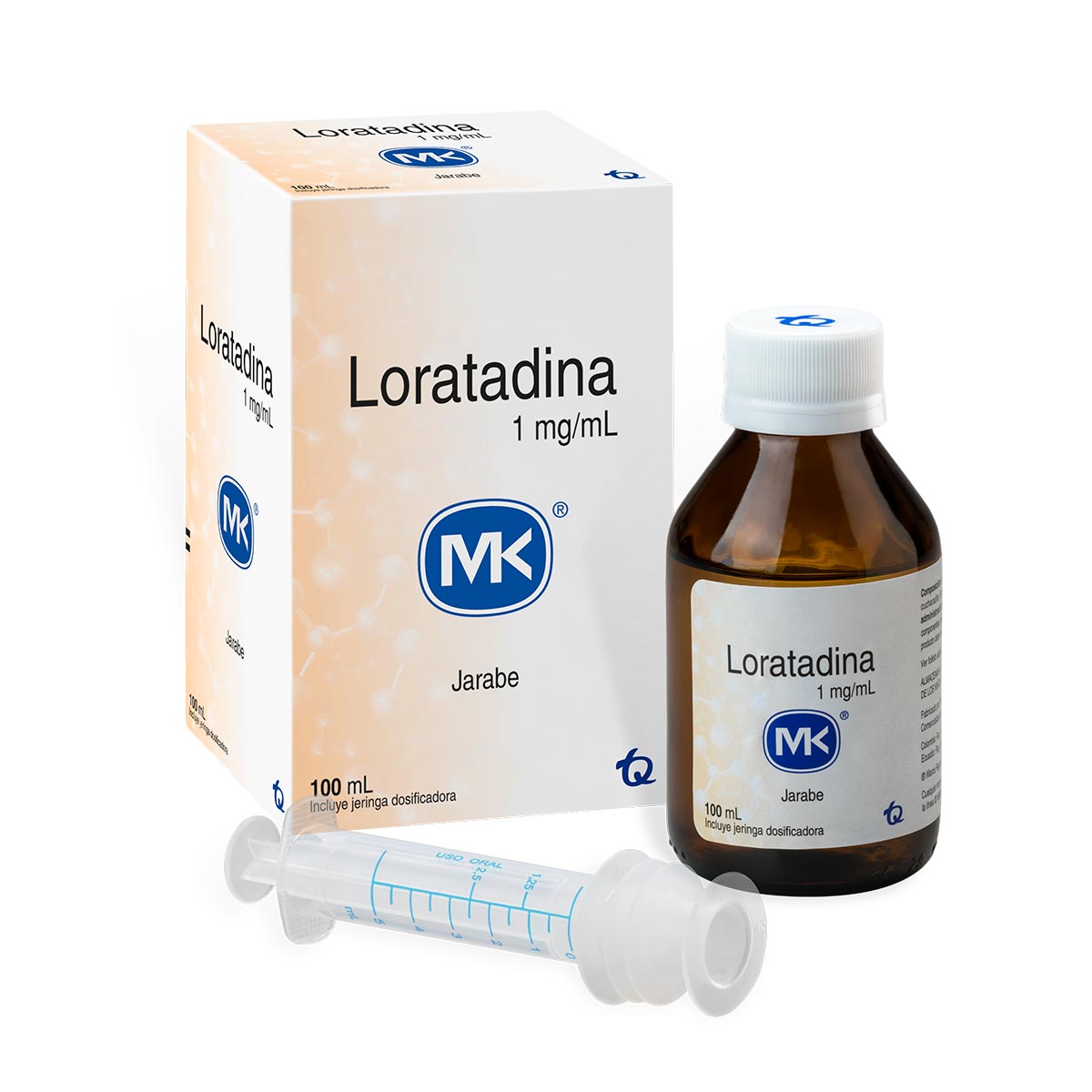 Loratadina Mk 1mg/Ml Jarabe +Jeringa Dosificadora