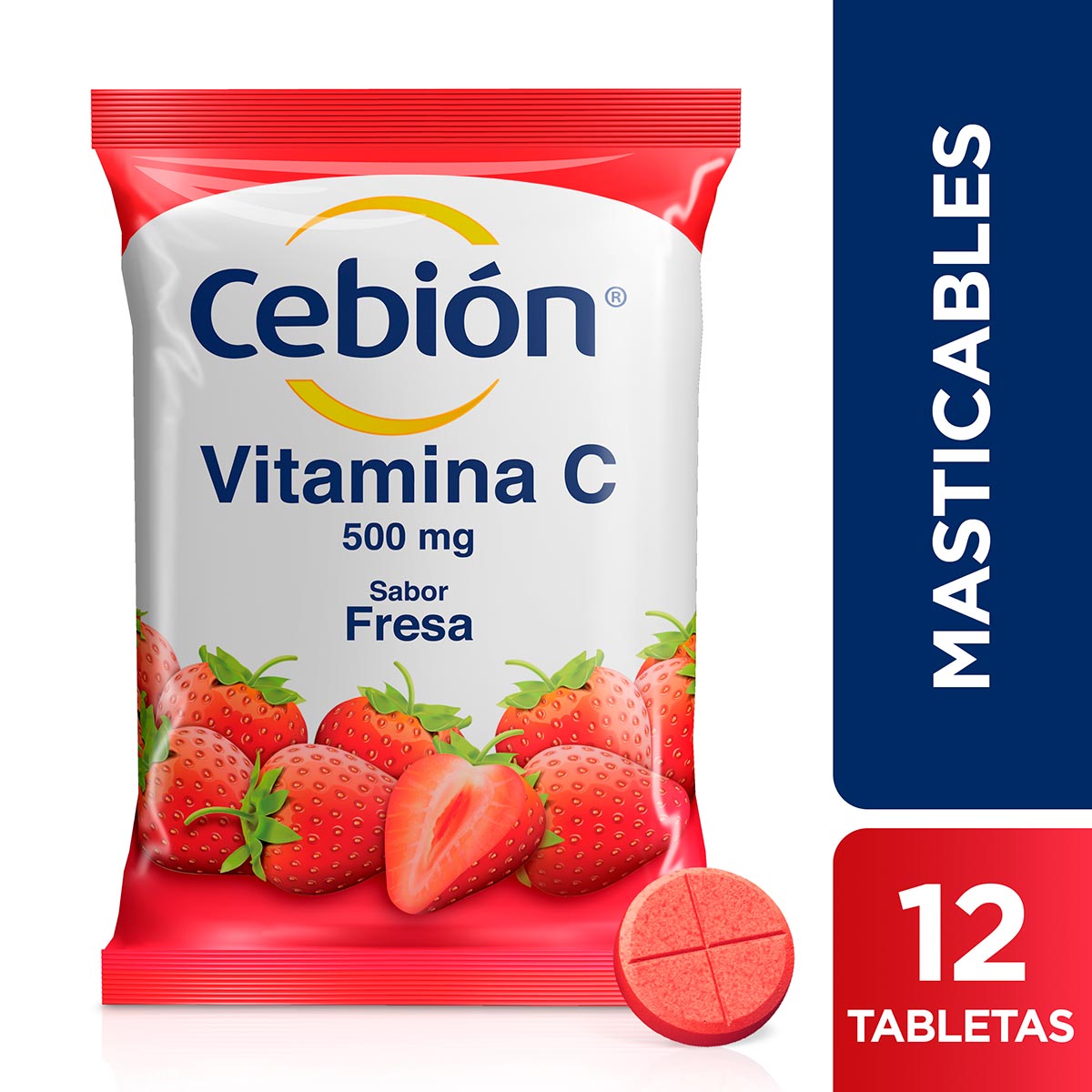 CAJA - Cebion 500 Mg Fresa Tableta Masticable