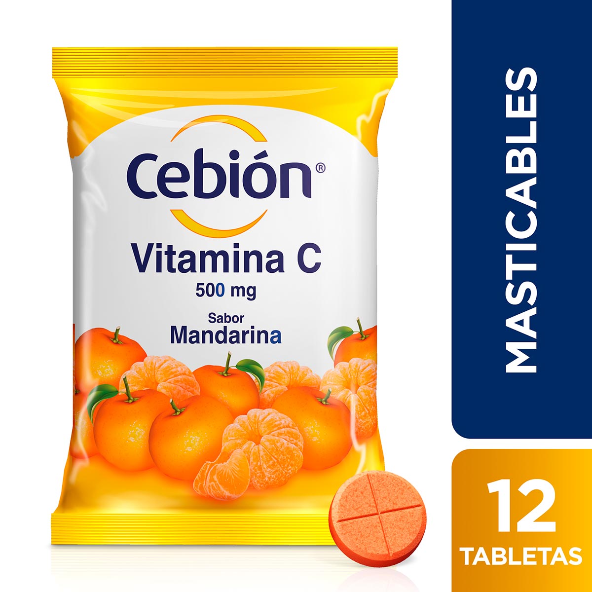 CAJA - Cebion 500 Mg Mandarina Tableta Masticable