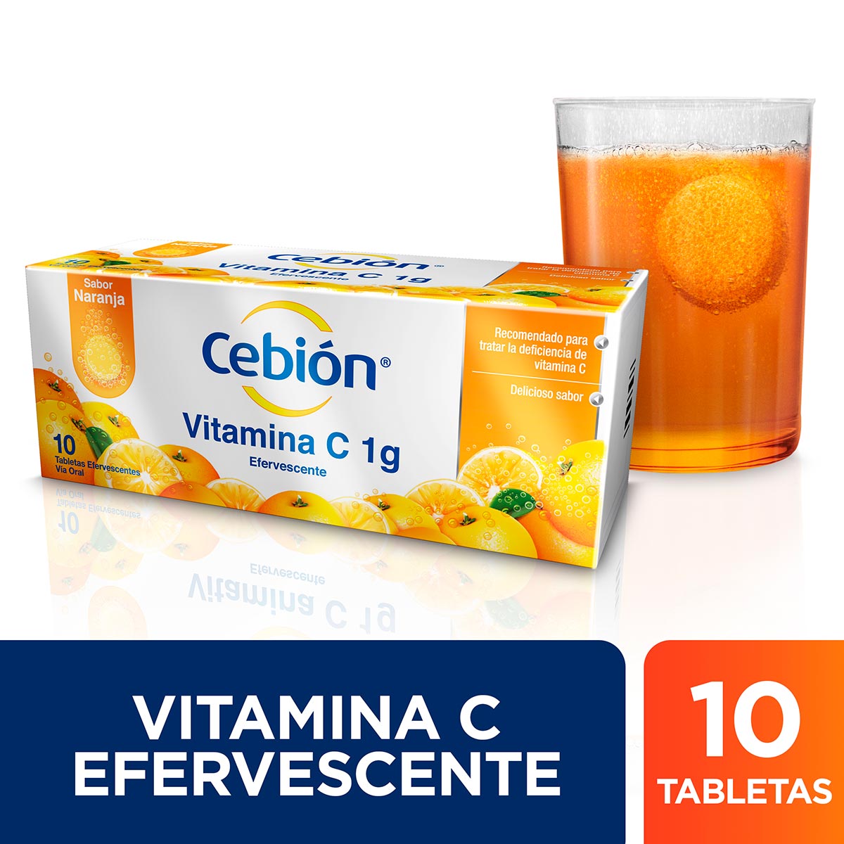 Cebion 1 G Tableta Efervescente Naranja