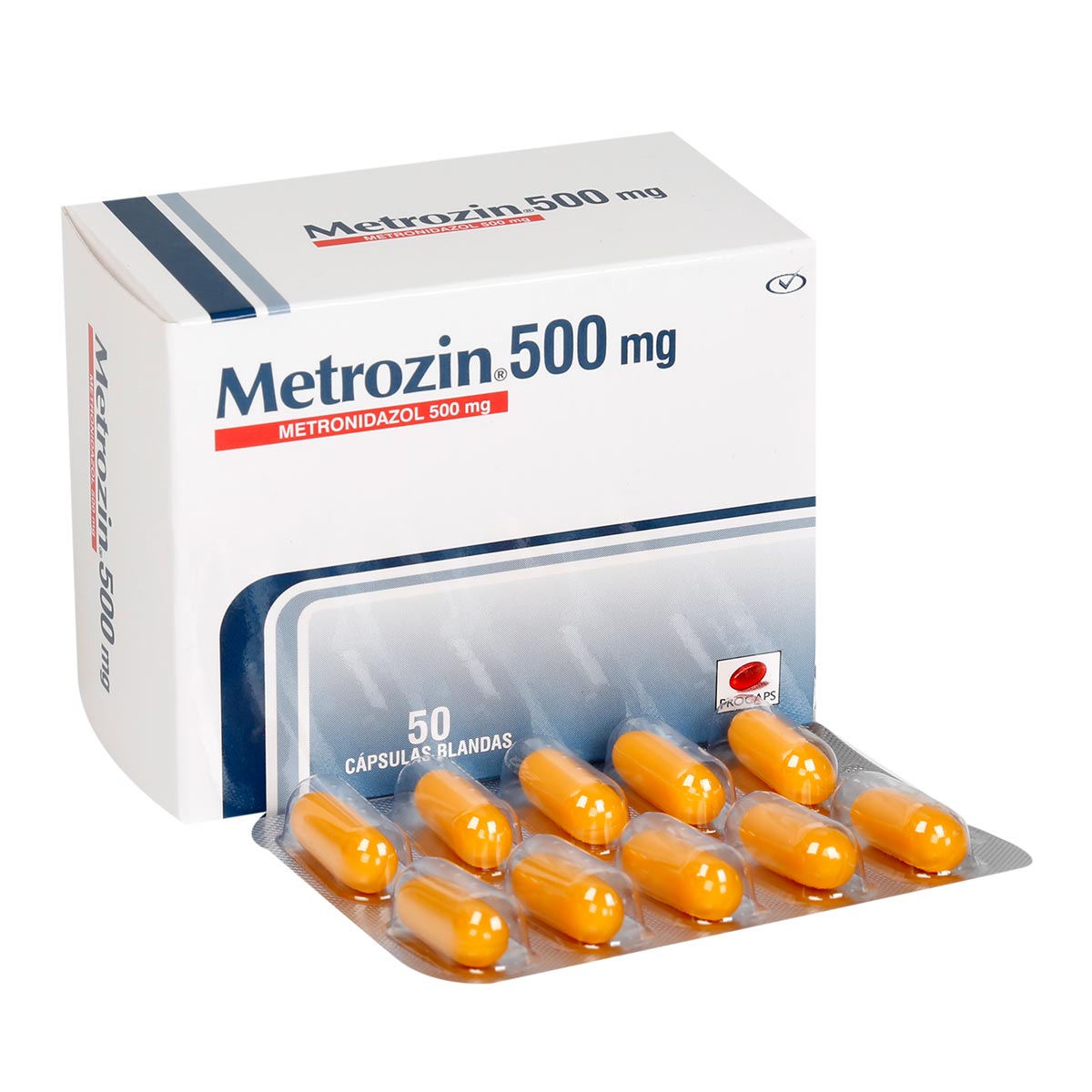 CAJA - Metrozin 500mg Cápsula Blanda
