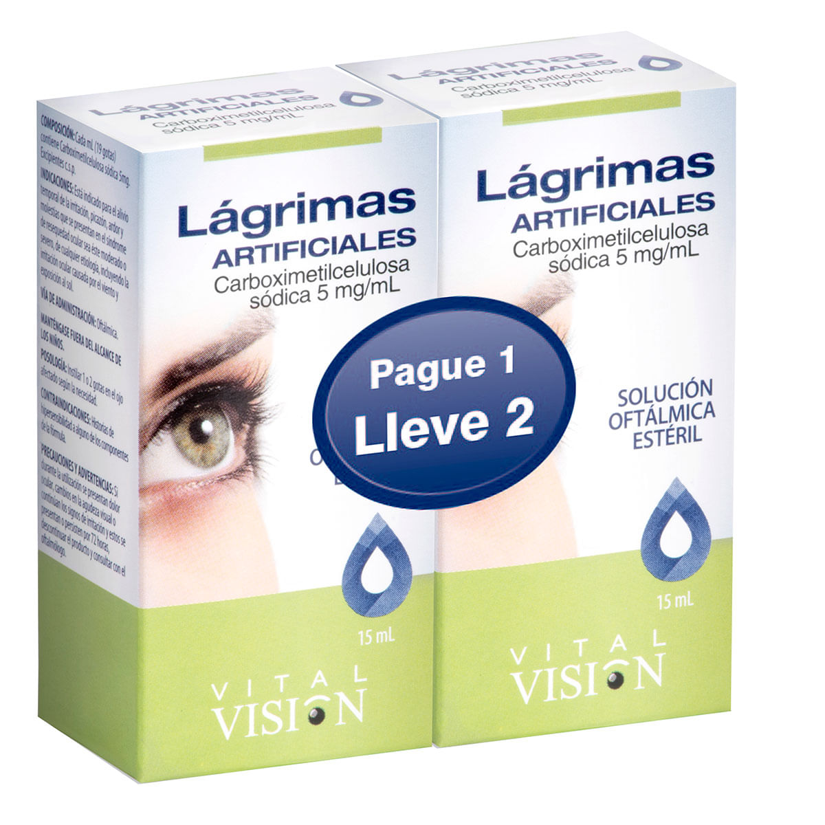 Oferta Vital Vision Lágrimas Solución Oftálmica Pague 1 Lleve 2