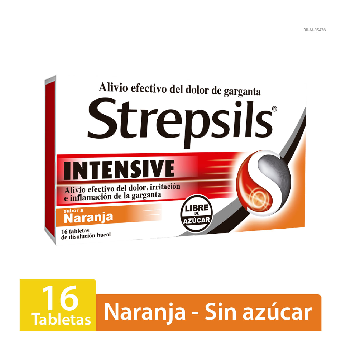 Strepsils Sugar Free Naranja