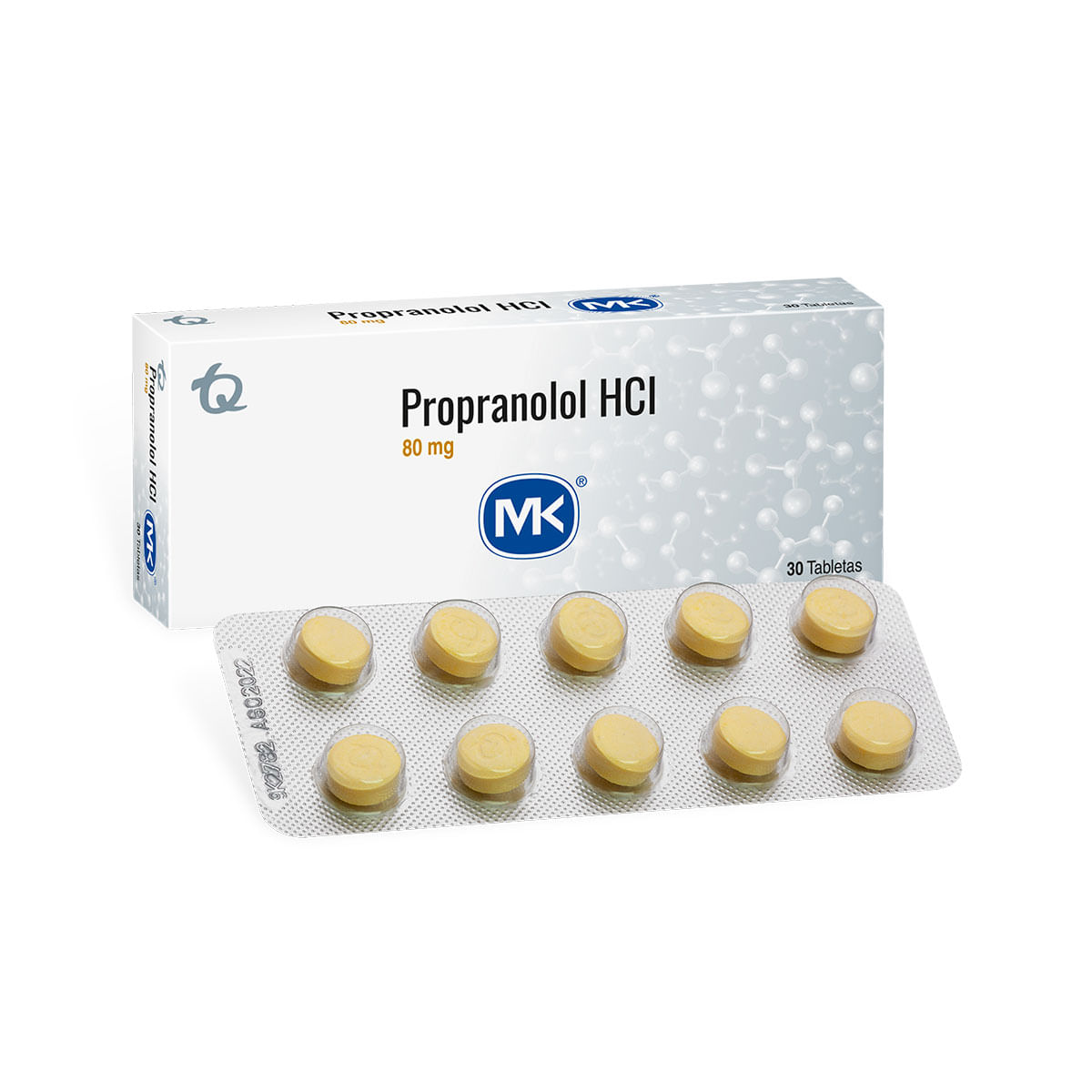 Propranolol Hcl 80 mg Tableta Tecnoquímicas
