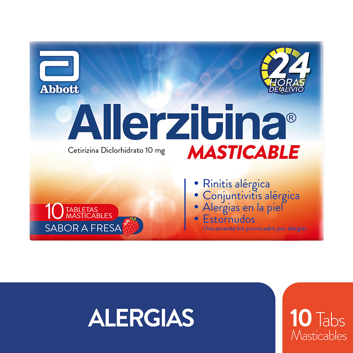 Allerzitina 10 Mg Tableta Masticable Sabor Fresa