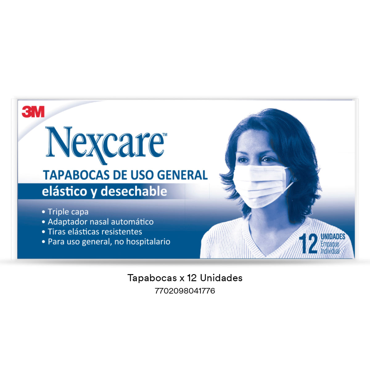 Tapabocas Nexcare X12un 3m