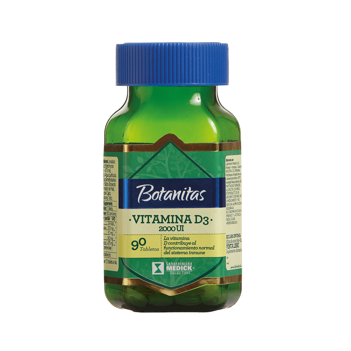 Vitamina D3 2000 Ui Tabletas Botanitas
