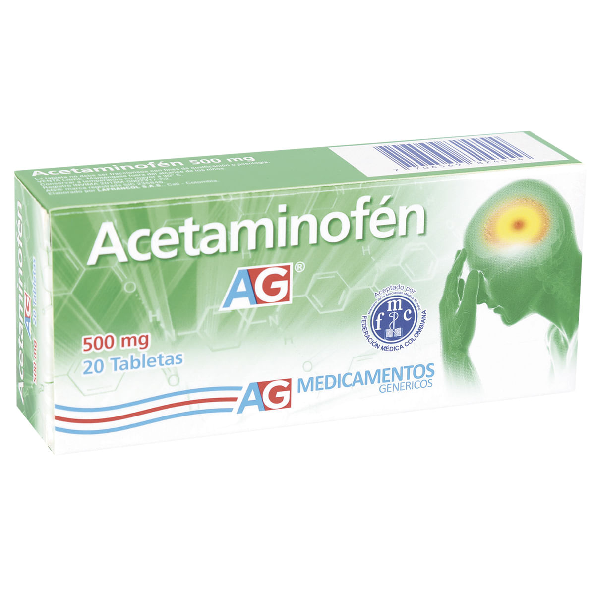 Acetaminofen 500 mg Tableta Lafrancol
