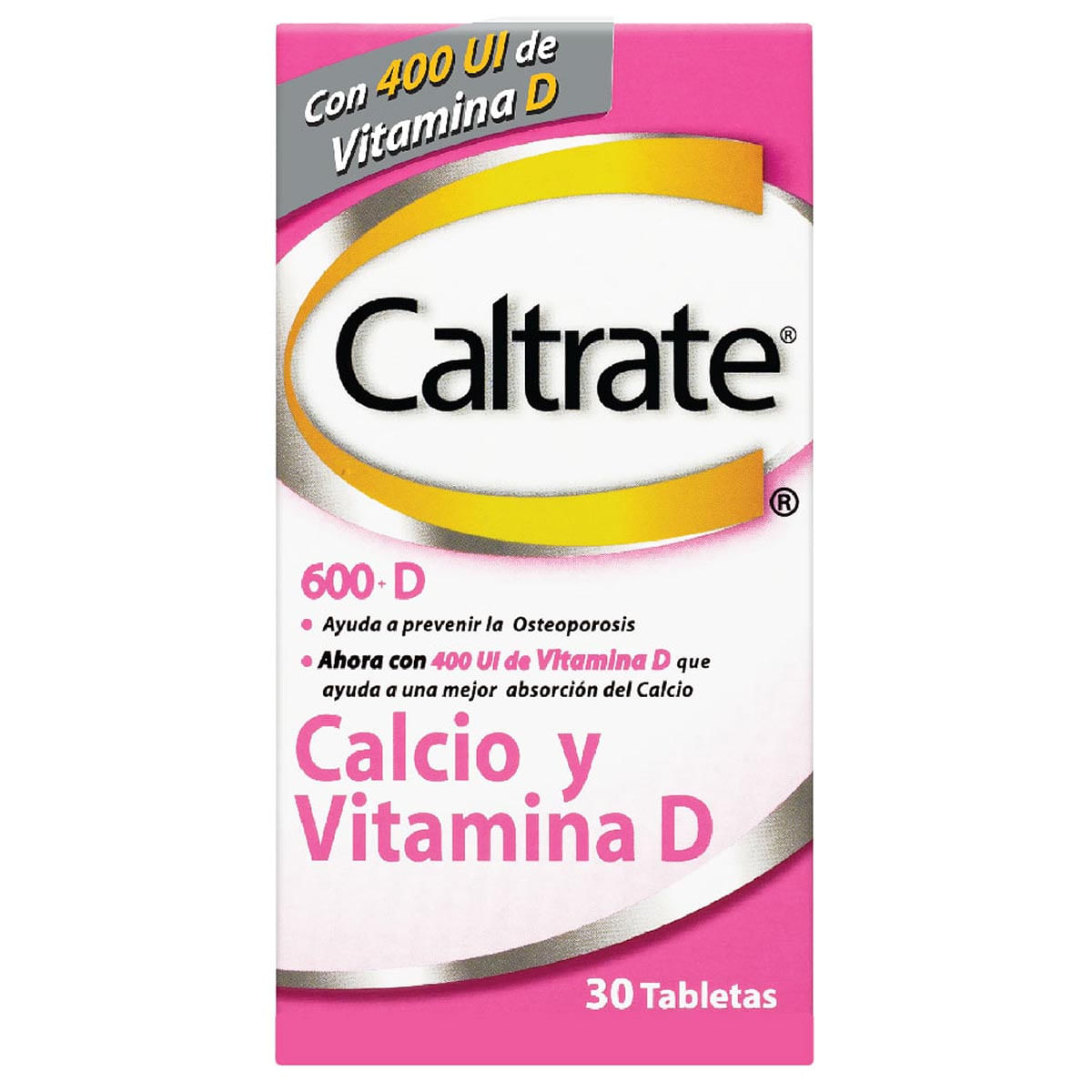 Caltrate 600 + D Calcio Y Vitamina D X30 Tabs