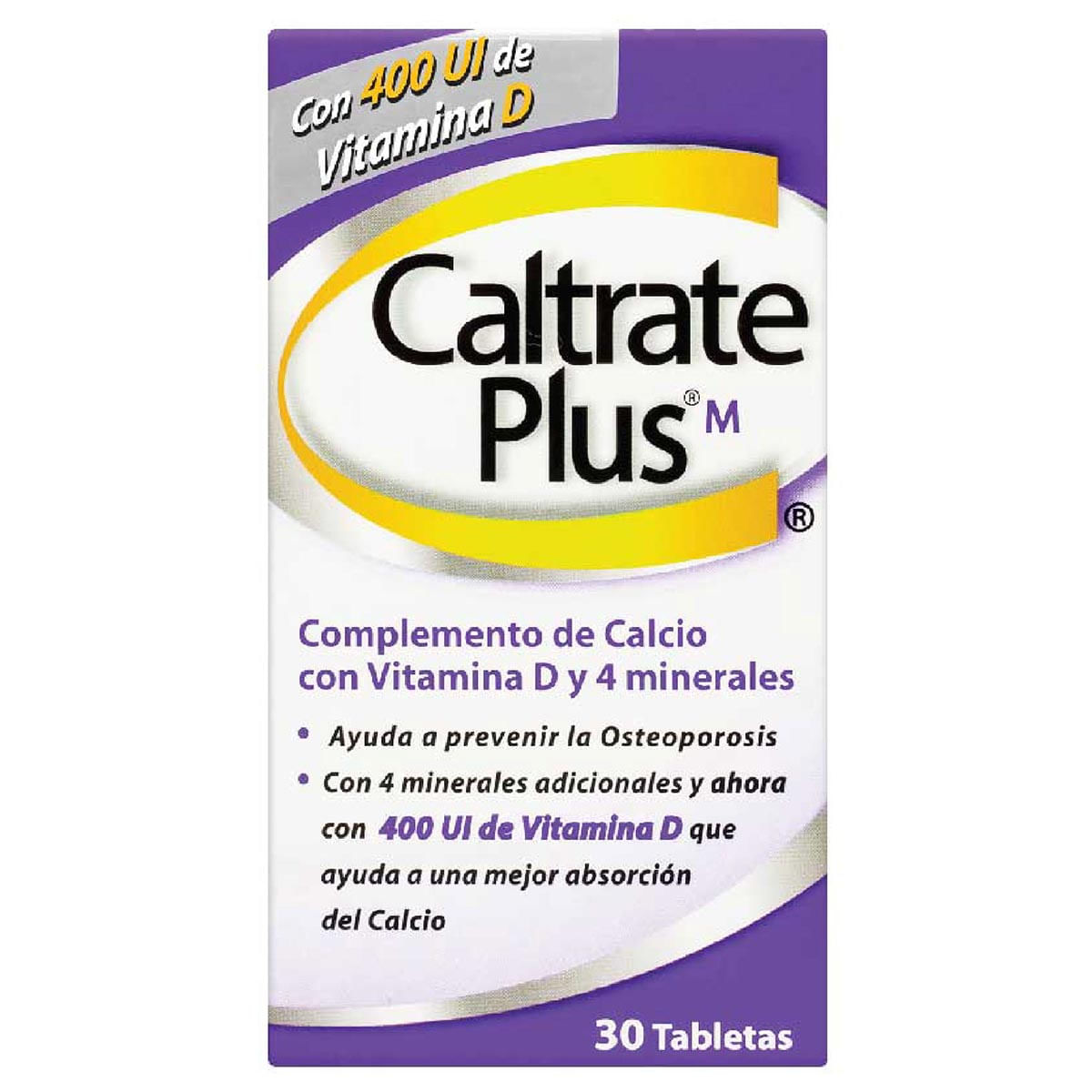 Caltrate Plus M Calcio. Vitamina D y Minerales 30tabs