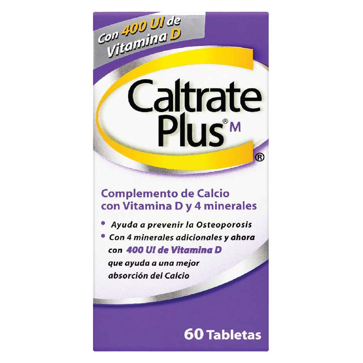 Caltrate Plus M Calcio. Vitamina D y Minerales 60 Tabs