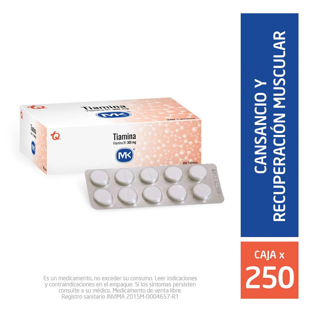 CAJA - Tiamina 300 Mg Tableta Tecnoquímicas