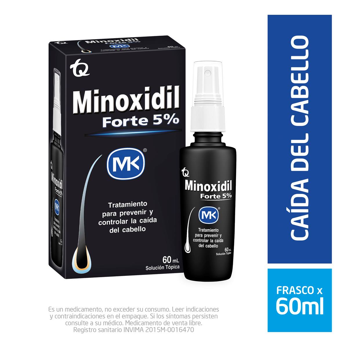 Minoxidil Forte 5 % Solución Tópica Tecnoquímicas