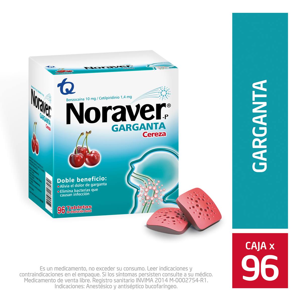 CAJA - Noraver Cereza Tableta Bucal