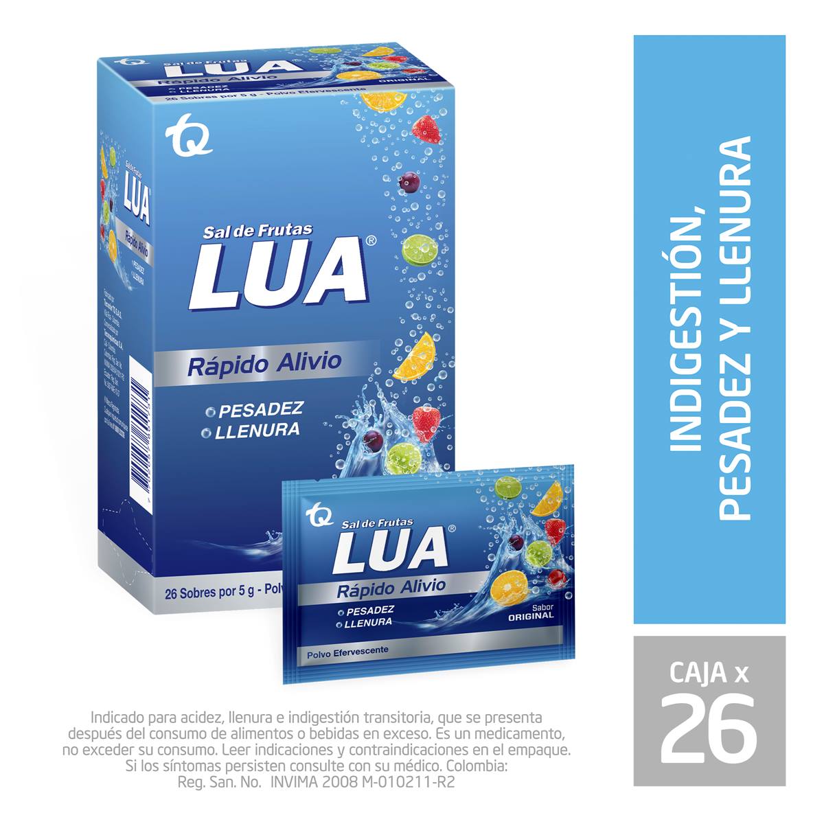 CAJA - Sal De Frutas Lua Polvo Efervescente Tradicional