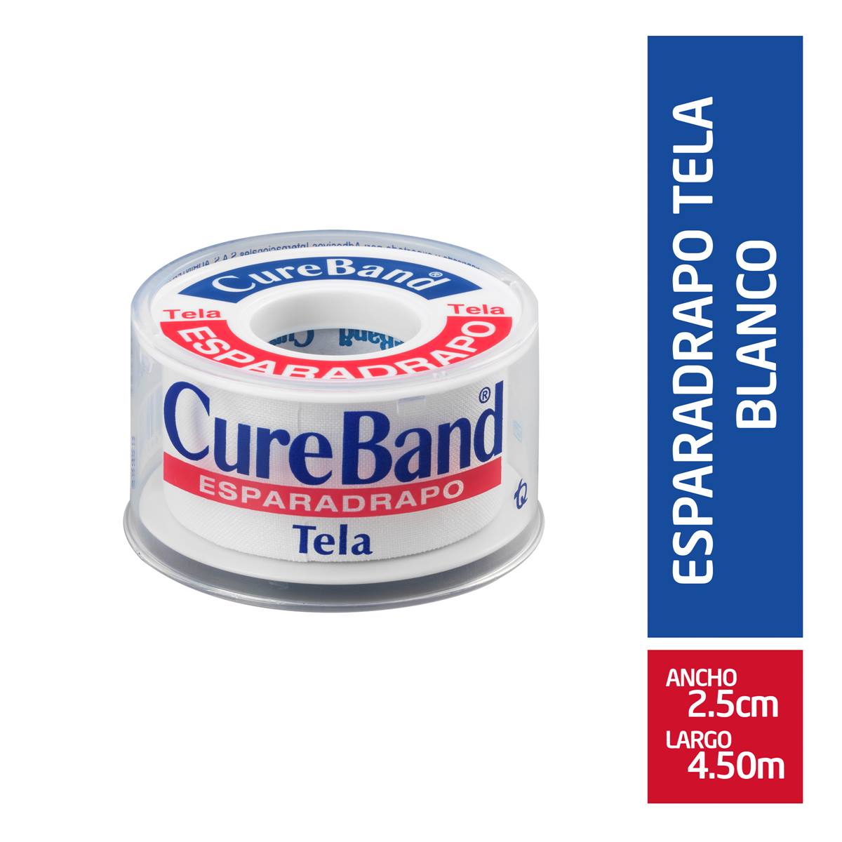 Esparadrapo Cureband Tela 1x5 Yardas