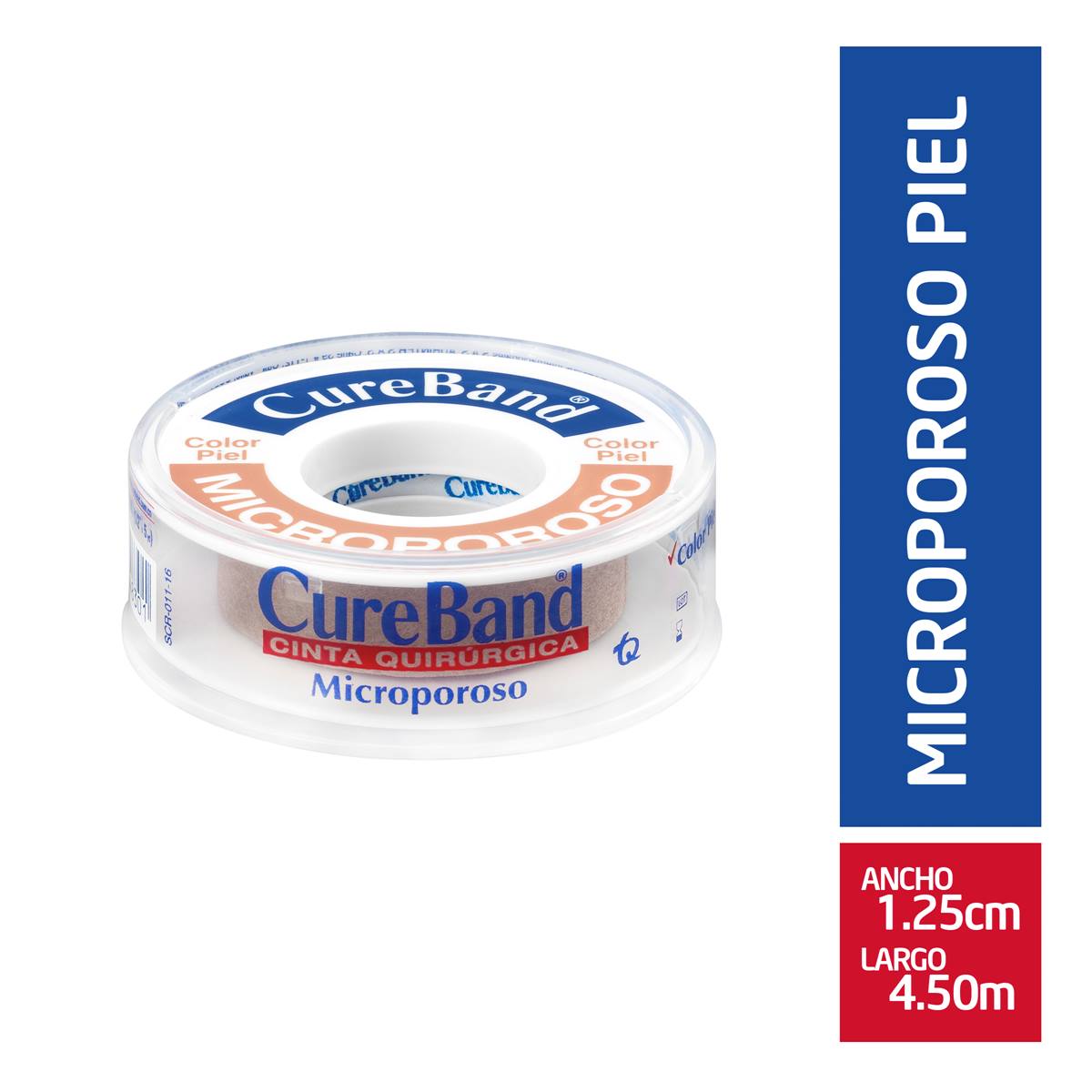 Esparadrapo Cureband Microporoso Piel 1/2x5 Yardas
