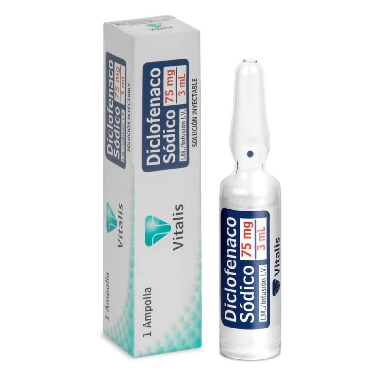 Diclofenaco 75 mg / 3ml Solución Inyectable Vitalis