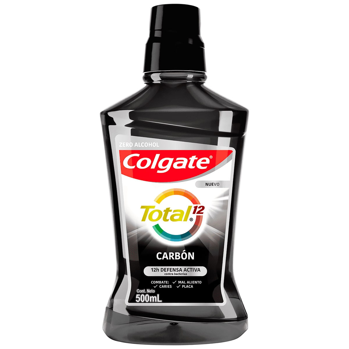 ENJUAGUE BUCAL TOTAL 12 CARBÓN ACTIVADO 500ML