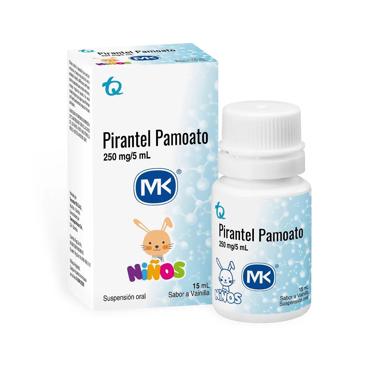 Pirantel Pamoato 250 Mg/5 Ml Suspensión Oral Tecnoquímicas
